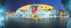hanoi panorama, hanoi panoramic view of dong xuan market, center hanoi, vietnam